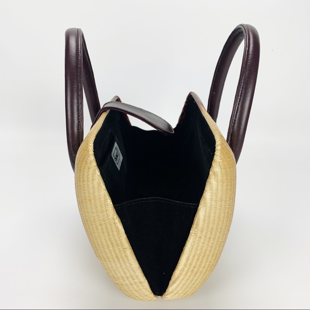 Le Sac Ombré Hard Body Woven Handbag Rust Ombre - Picture 7 of 8